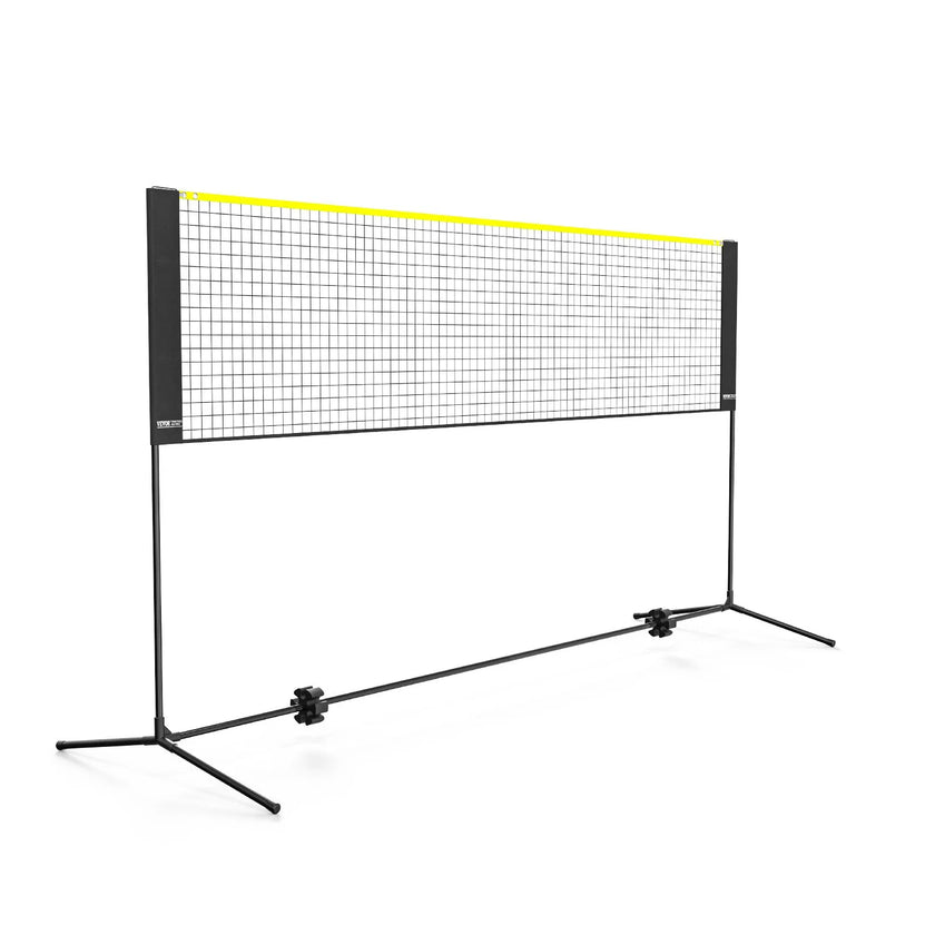 VEVOR Badminton Net, Height Adjustable Volleyball Net, 10ft Wide Foldable Pickleball Net, Portable Easy Setup Tennis Net Set with Poles, Stand and Carry Bag, for Kids Backyard Game Indoor Outdoor Use