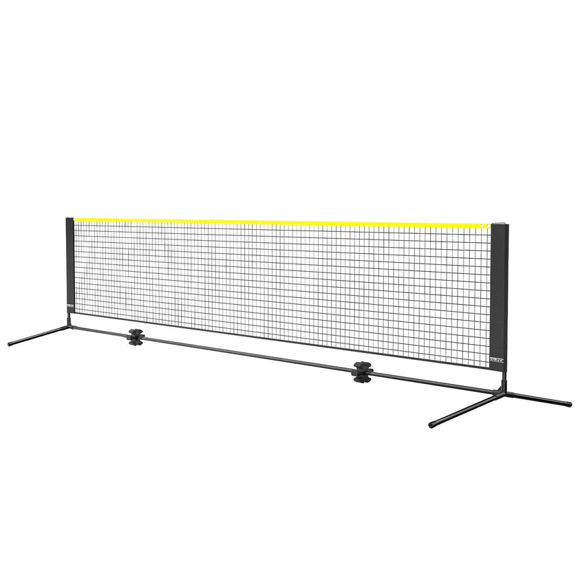 VEVOR Badminton Net, Height Adjustable Volleyball Net, 14ft Wide Foldable Pickleball Net, Portable Easy Setup Tennis Net Set with Poles, Stand and Carry Bag, for Kids Backyard Game Indoor Outdoor Use