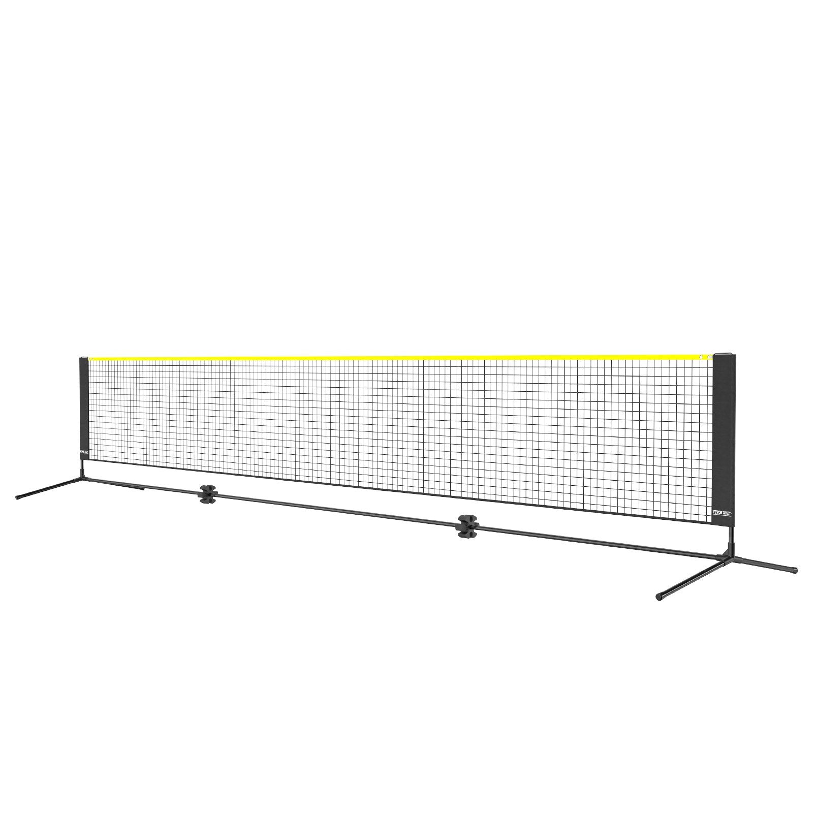 VEVOR Badminton Net, Height Adjustable Volleyball Net, 17ft Wide Foldable Pickleball Net, Portable Easy Setup Tennis Net Set with Poles, Stand and Carry Bag, for Kids Backyard Game Indoor Outdoor Use