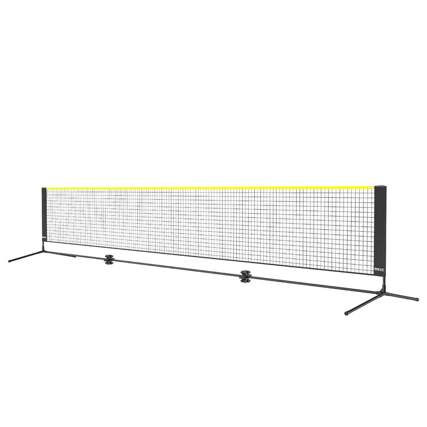 VEVOR Badminton Net, Height Adjustable Volleyball Net, 17ft Wide Foldable Pickleball Net, Portable Easy Setup Tennis Net Set with Poles, Stand and Carry Bag, for Kids Backyard Game Indoor Outdoor Use