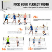 VEVOR Badminton Net, Height Adjustable Volleyball Net, 20ft Wide Foldable Pickleball Net, Portable Tennis Net Set with Poles, Stand, Bag, Rackets, Nylon Shuttlecocks, Kid Backyard Indoor Outdoor Use