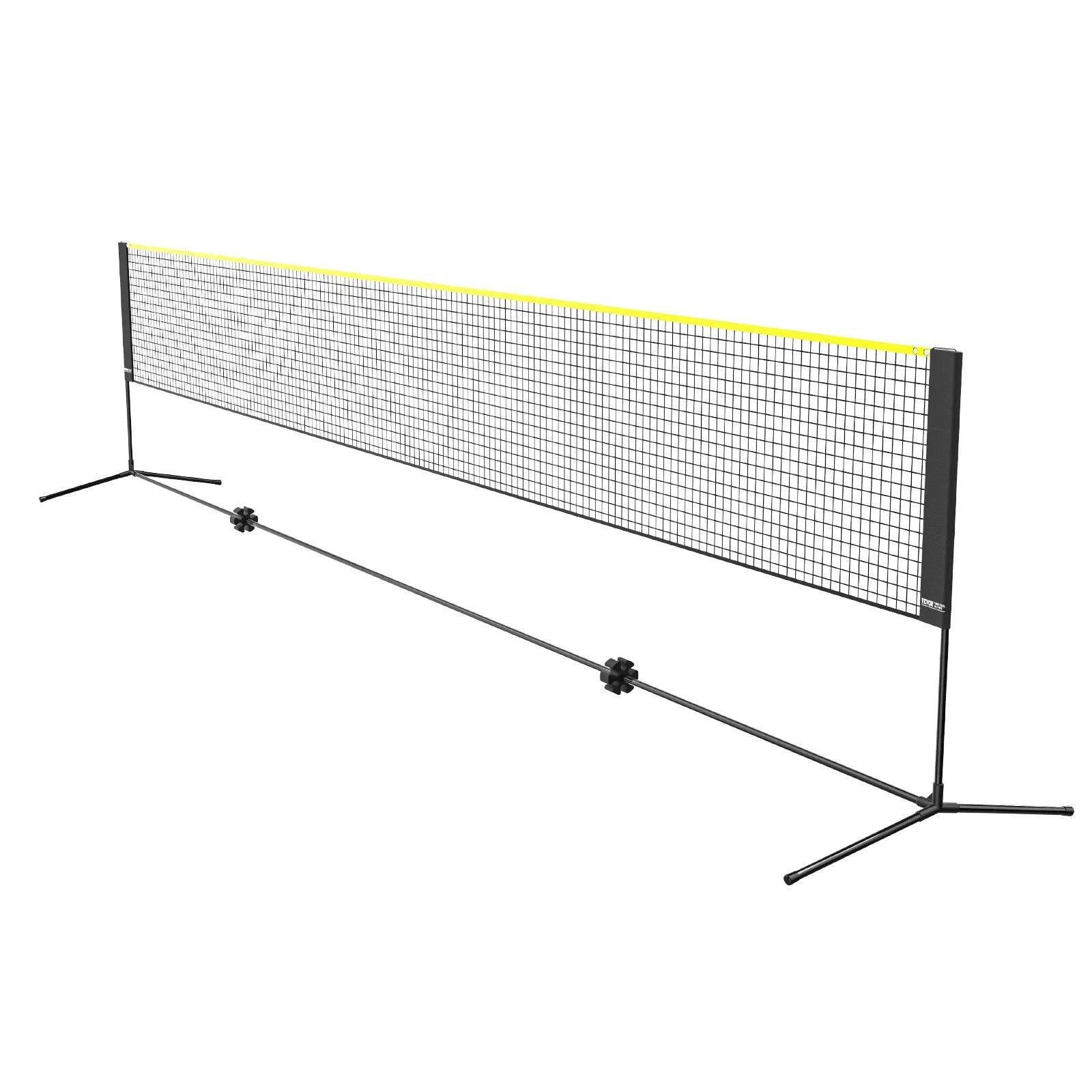 VEVOR Badminton Net, Height Adjustable Volleyball Net, 20ft Wide Foldable Pickleball Net, Portable Tennis Net Set with Poles, Stand, Bag, Rackets, Nylon Shuttlecocks, Kid Backyard Indoor Outdoor Use