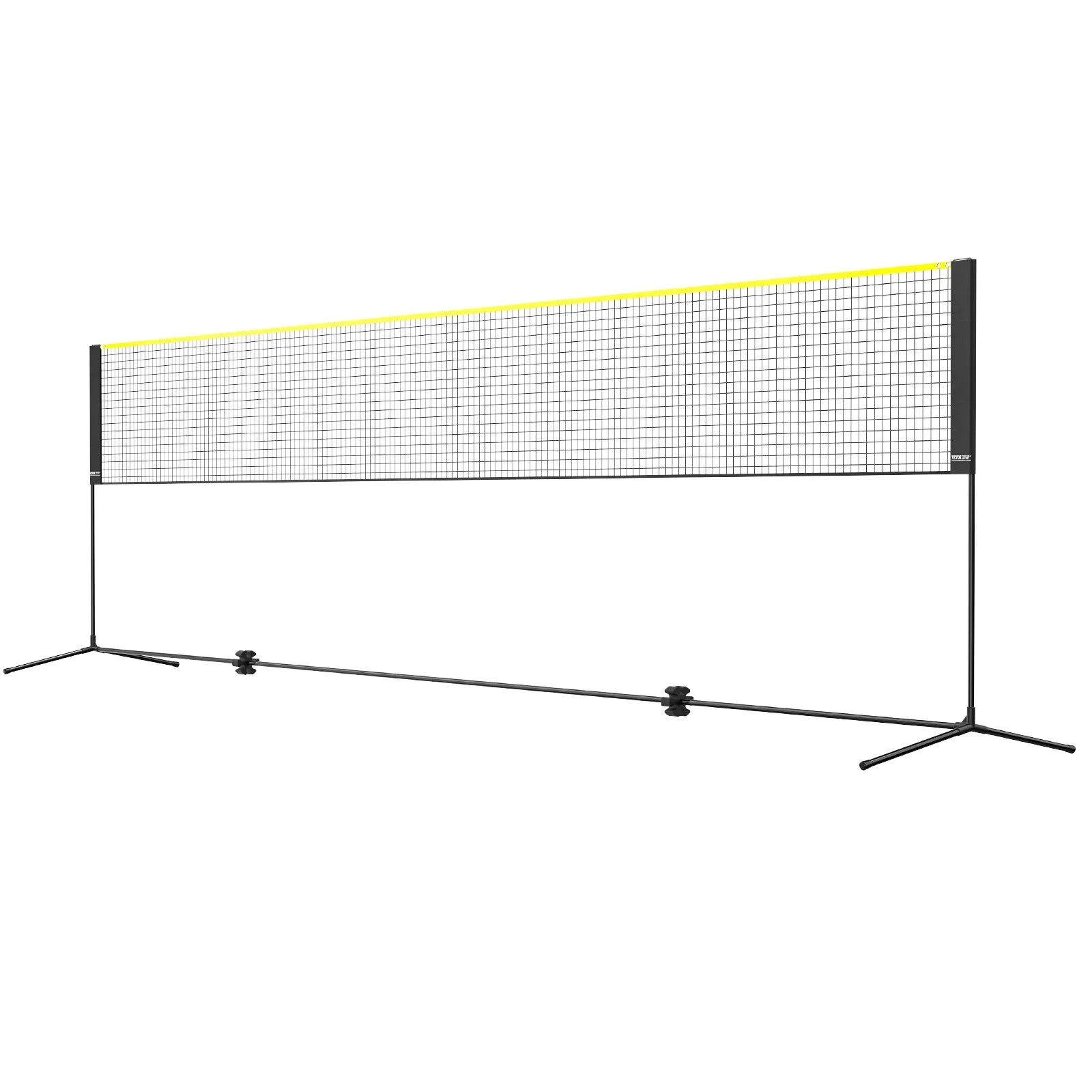 VEVOR Badminton Net, Height Adjustable Volleyball Net, 20ft Wide Foldable Pickleball Net, Portable Tennis Net Set with Poles, Stand, Bag, Rackets, Nylon Shuttlecocks, Kid Backyard Indoor Outdoor Use