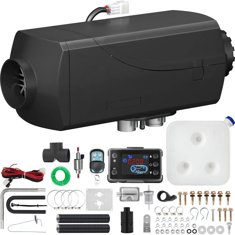 5KW 12V Diesel Air Heater with LCD Monitor, Remote Control and Silencer