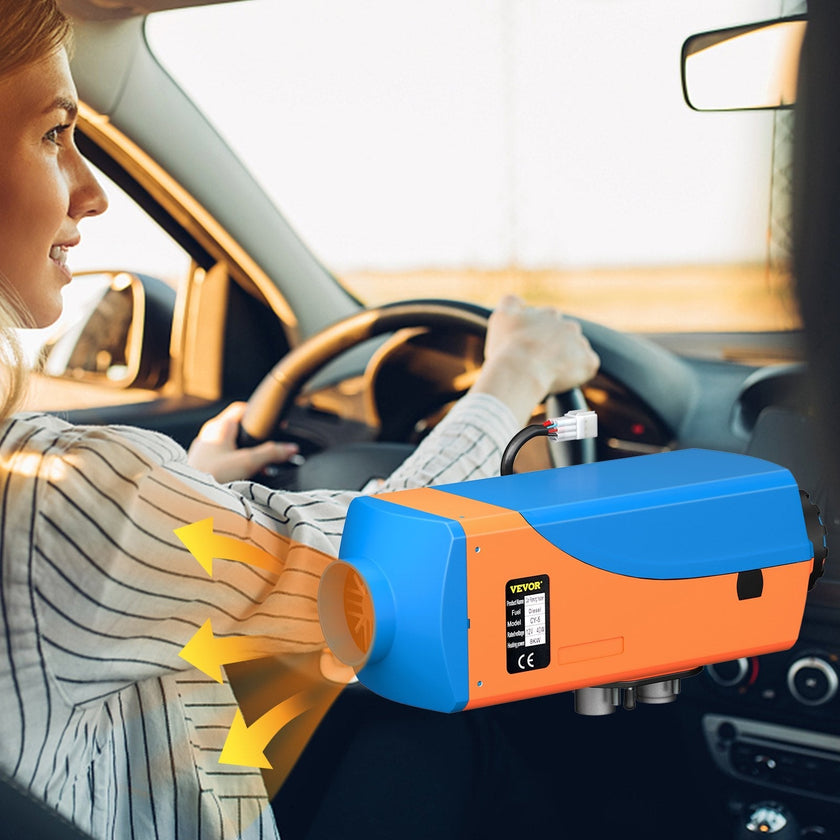 VEVOR Diesel Heater 12V Diesel Air Heater 8KW Diesel Parking Heater Remote Control with Blue Lcd Switch for Car Trucks Motor-home Boat Bus CAN (Blue & Orange)