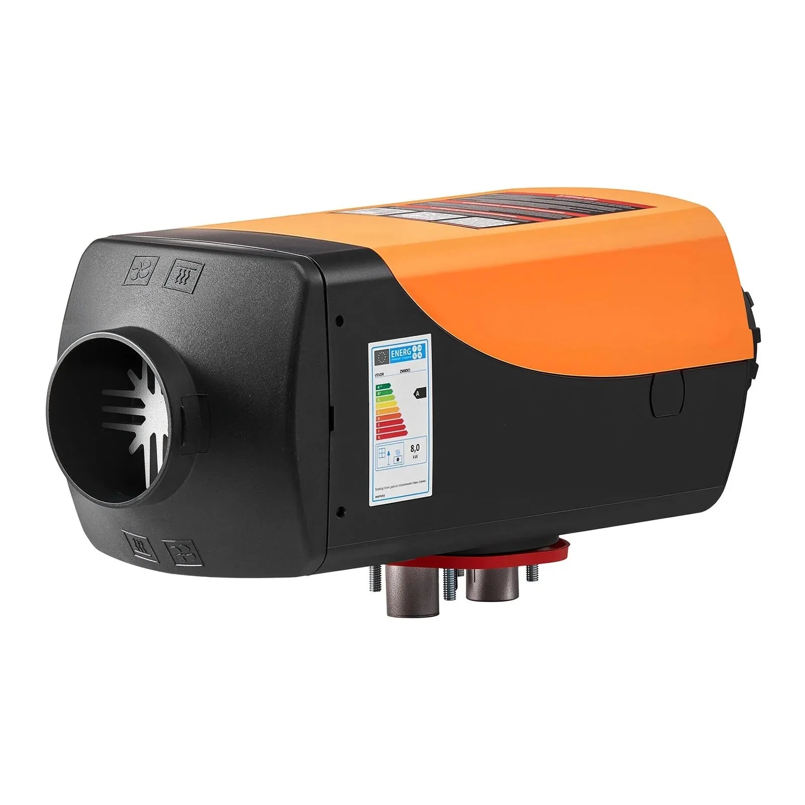 VEVOR 8 kW Diesel Air Heater DC12-24V with Remote & LCD, 10L Fuel Tank, Low Noise for RV, Truck, Boat