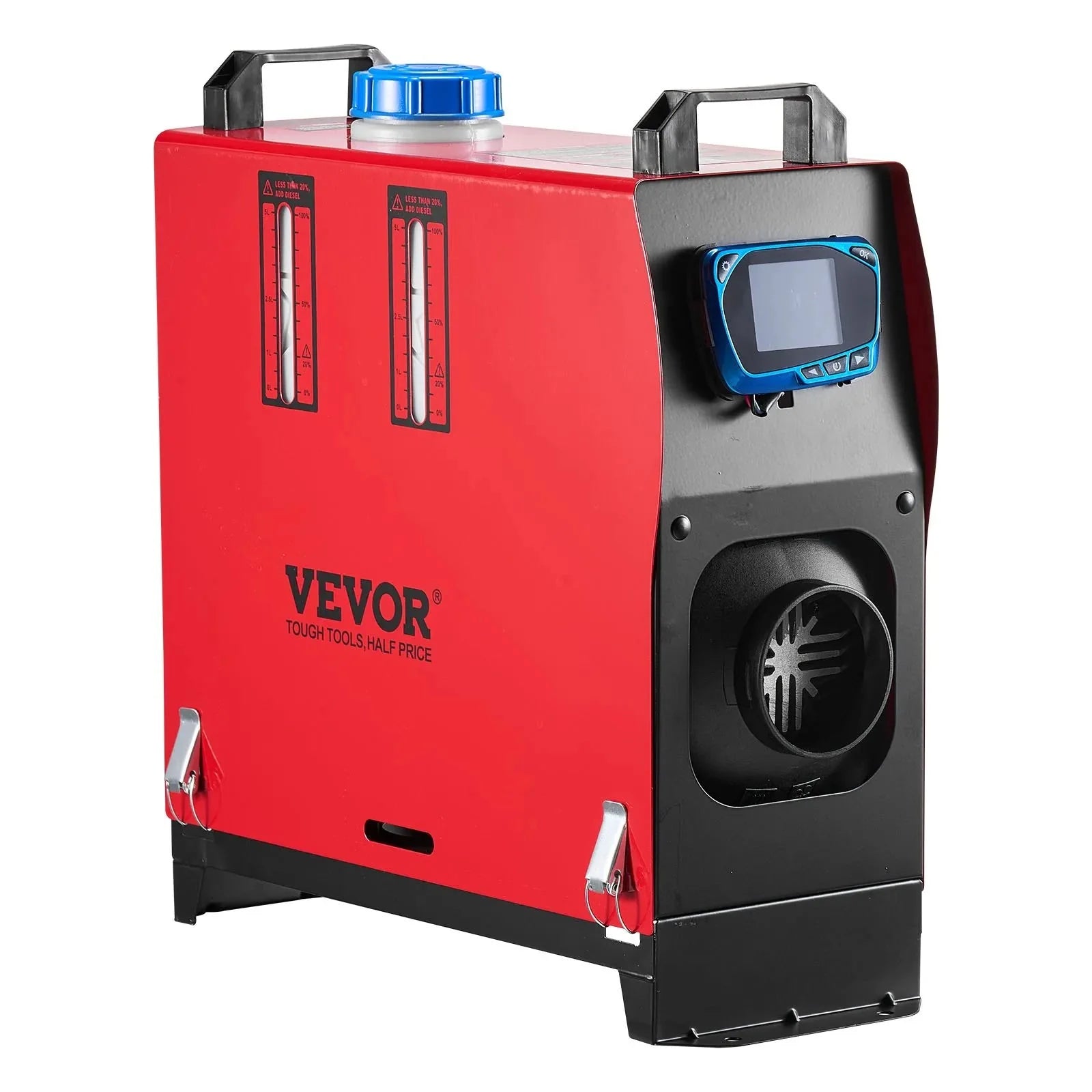 VEVOR 8 kW Diesel Air Heater – DC12-24V Fast Heating with Remote Control and Blue LCD, Low Noise, Pre-Heating Function for RV, Truck, Camper, Van, Boat, and Trailer