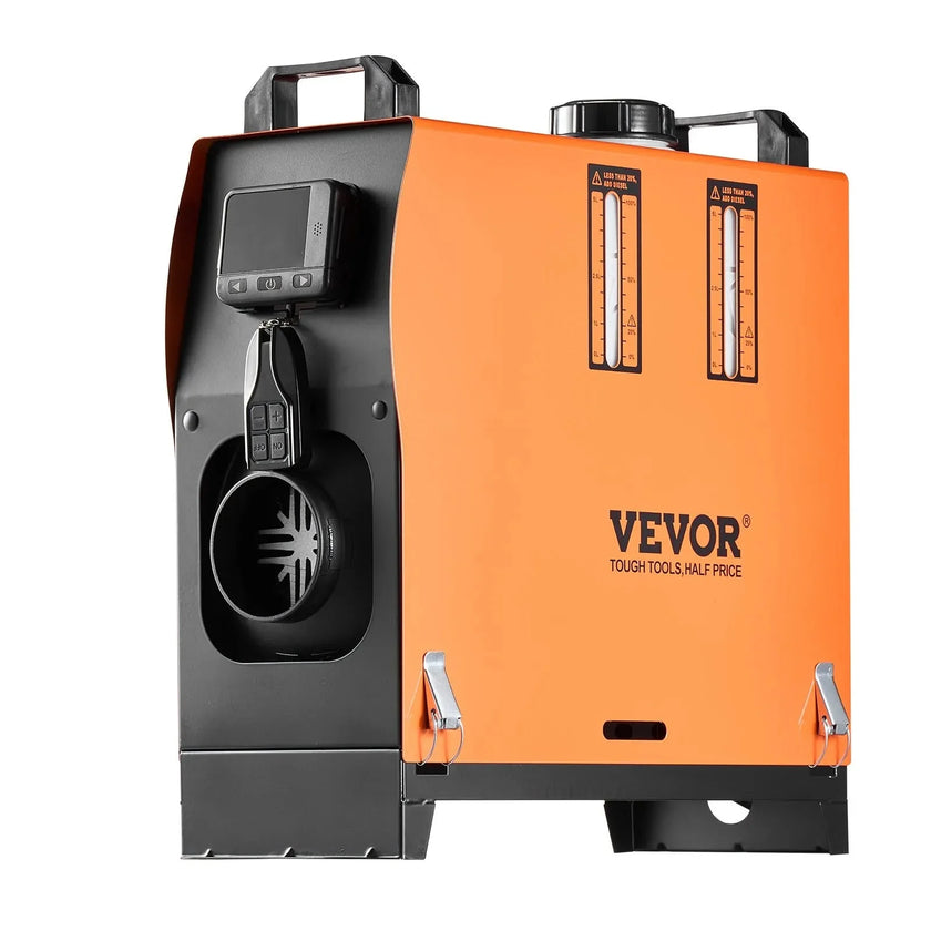 VEVOR Diesel Air Heater, 8 kW DC12-24V, Fast Heating Diesel Parking Heater with Remote Control and Color Digital Display, Low Noise, Voice Announcement, for RV, Truck, Camper, Van, Boat and Trailer