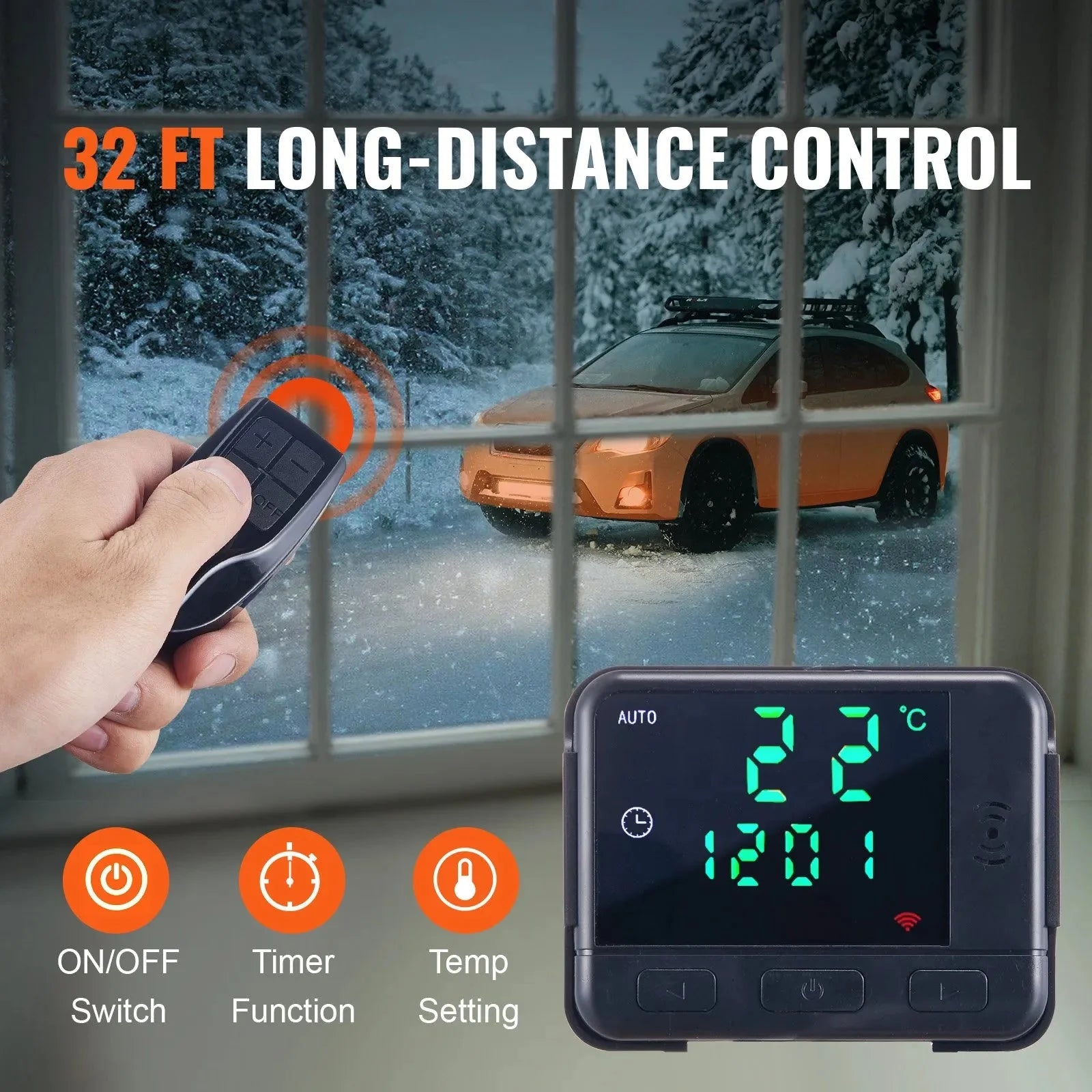 VEVOR 12V 8KW Diesel Air Heater, All-in-One Portable Diesel Heater with LCD Display & Remote Control, 5L Fuel Tank, Rapid Heating for RV, Camper, Trailer, Van, and Boat