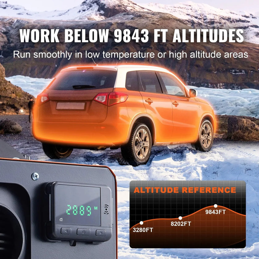 VEVOR 12V 8KW Diesel Air Heater, All-in-One Portable Diesel Heater with LCD Display & Remote Control, 5L Fuel Tank, Rapid Heating for RV, Camper, Trailer, Van, and Boat