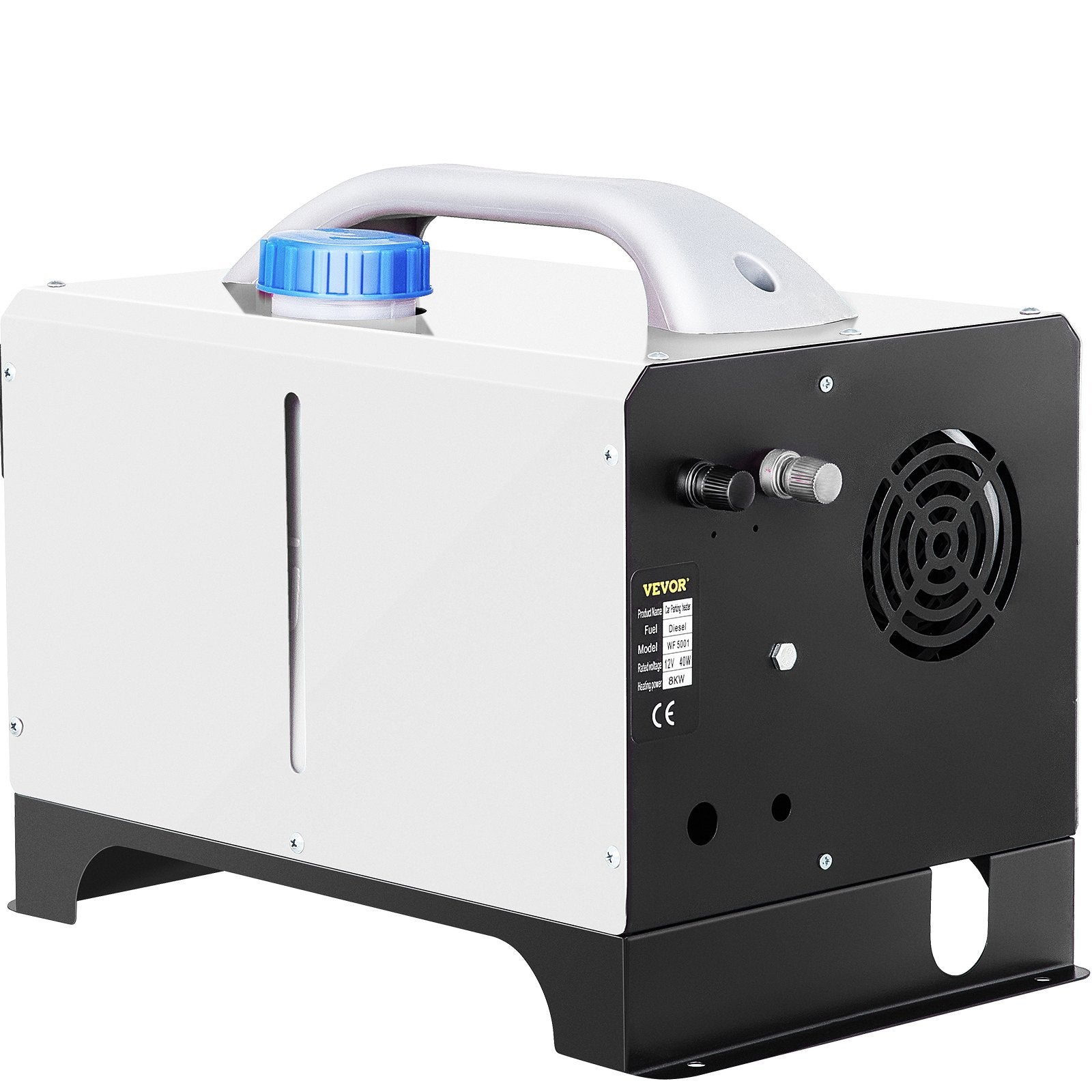 VEVOR Diesel Air Heater 8KW Parking Heater 12V Truck Heater, One Air Outlet, with Black LCD Switch, Remote Control, Fast Heating Compact Diesel Heater, For Car, RV Truck, Boat, Campervans, Caravans