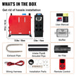 VEVOR Diesel Heater 12V Diesel Air Heater Muffler 5KW Diesel Air Heater 4 Holes with Remote Control & LCD Thermostat Monitor for Car Trucks Motor-Home Boat and Bus