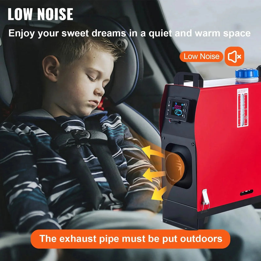 VEVOR 5KW Diesel Air Heater – All-in-One 12V Parking Heater with LCD & Remote Control, Low Noise, Fast Heating for RVs, Motorhomes, Buses, and Trailers