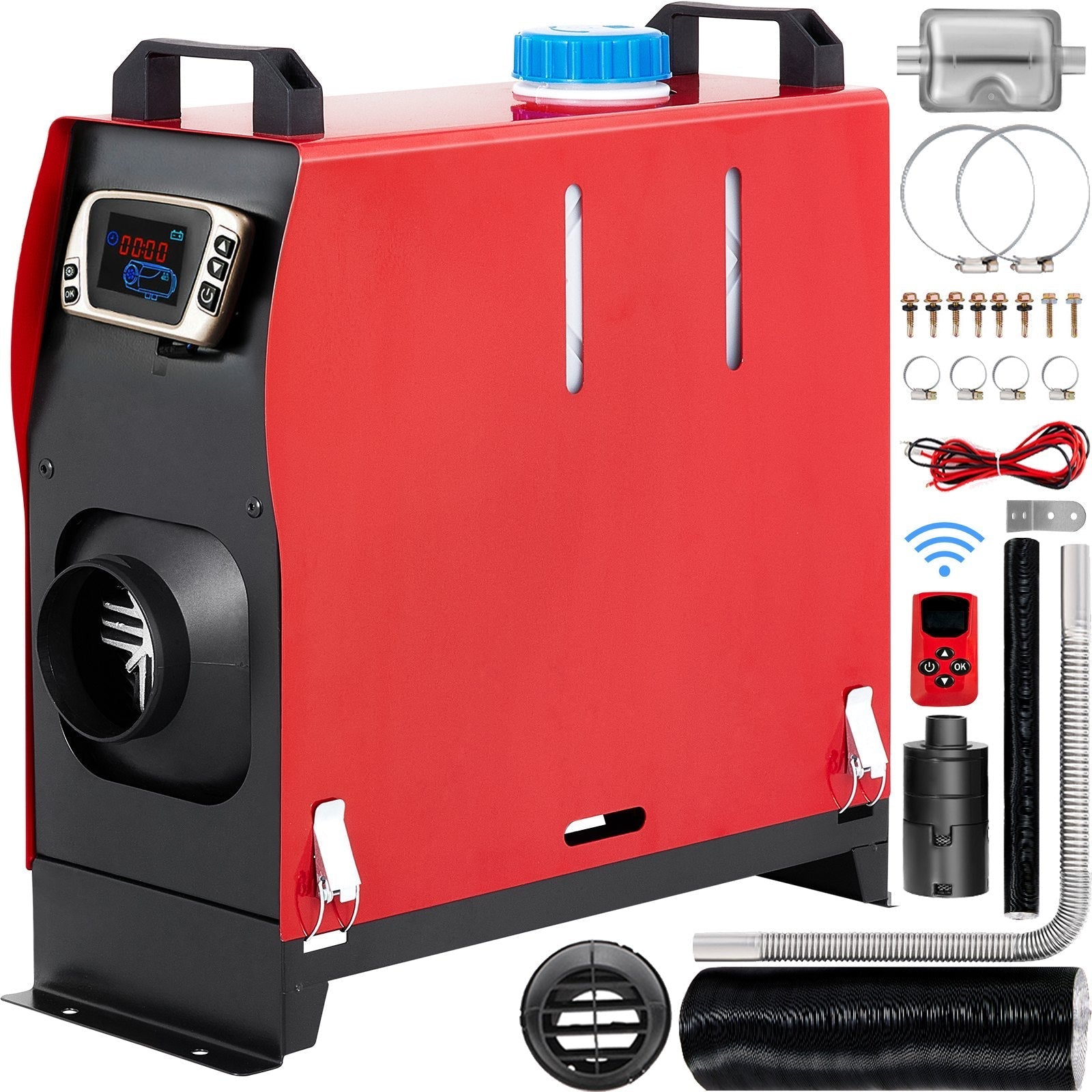 VEVOR Diesel Heater 12V Diesel air Heater Muffler 5KW Diesel Air Heater with Remote Control & LCD Thermostat Monitor for Car Trucks Motor-Home Boat and Bus