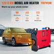 VEVOR 8KW Diesel Air Heater Muffler Diesel Heater 12V 8000W Diesel Parking Heater Remote Control Remote Control with LCD Switch for Car Bus Trucks Motor-Home and Boats