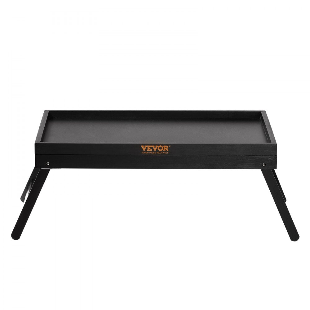 VEVOR Bed Tray Table with Foldable Legs, Bamboo Breakfast Tray for Sofa, Bed, Eating, Snacking, and Working, Adjustable Tabletop Slope Serving Laptop Desk Tray, Portable Food Snack Platter, 20