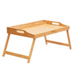 VEVOR Bed Tray Table with Foldable Legs & Media Slot, Bamboo Breakfast Tray for Sofa, Bed, Eating, Snacking, and Working, Serving Laptop Desk Tray TV Tray, Portable Food Snack Platter, 21.6