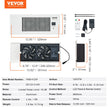 VEVOR Register Booster Fan, Quiet Vent Booster Fan Fits 4” x 12” Register Holes, with Remote Control and Thermostat Control, Adjustable Speed for Heating Cooling Smart Vent, White