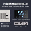 VEVOR Register Booster Fan, Quiet Vent Booster Fan Fits 6” x 10” Register Holes, with Remote Control and Thermostat Control, Adjustable Speed for Heating Cooling Smart Vent, White