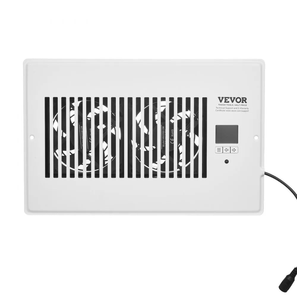 VEVOR Quiet Register Booster Fan Heating/Cooling 6 x 10 inch with Remote White