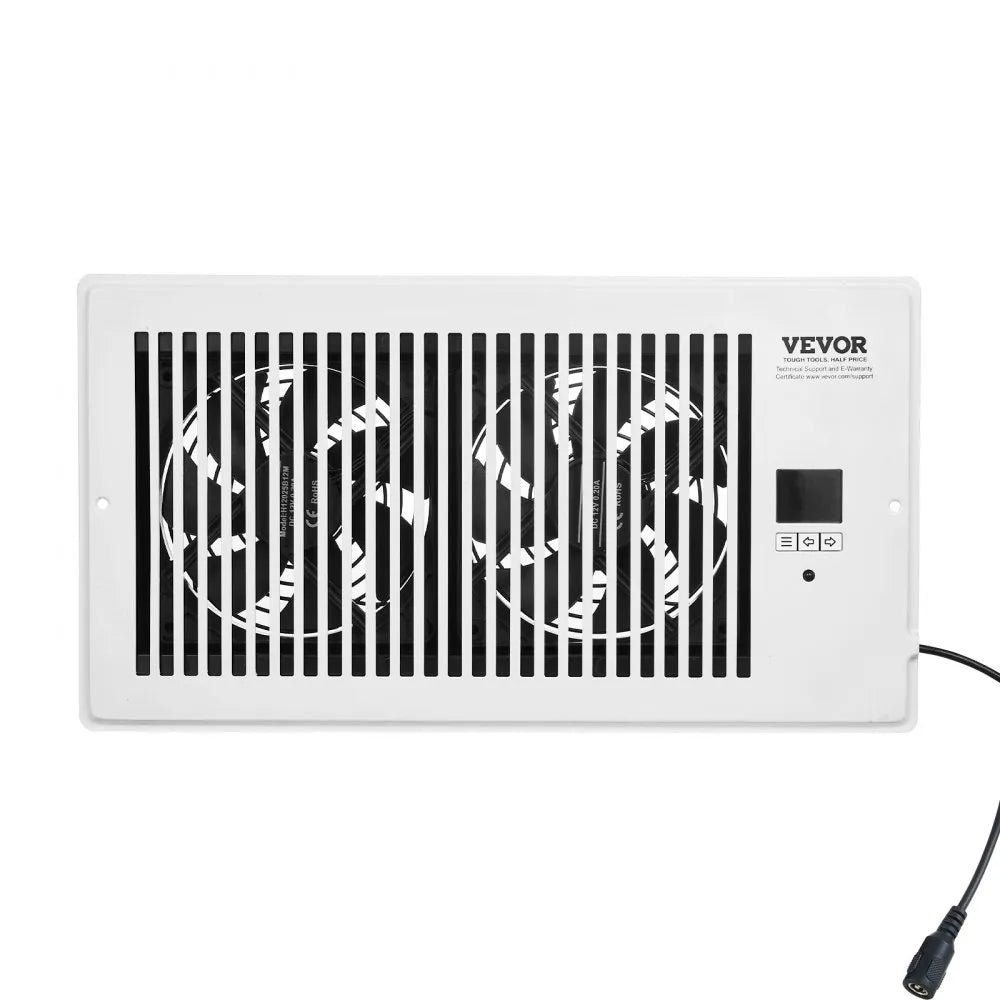 VEVOR Quiet Register Booster Fan Heating/Cooling 6 x 12 inch with Remote White