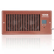 VEVOR Register Booster Fan, Quiet Vent Booster Fan Fits 4” x 10” Register Holes, with Remote Control and Thermostat Control, Adjustable Speed for Heating Cooling Smart Vent, Brown