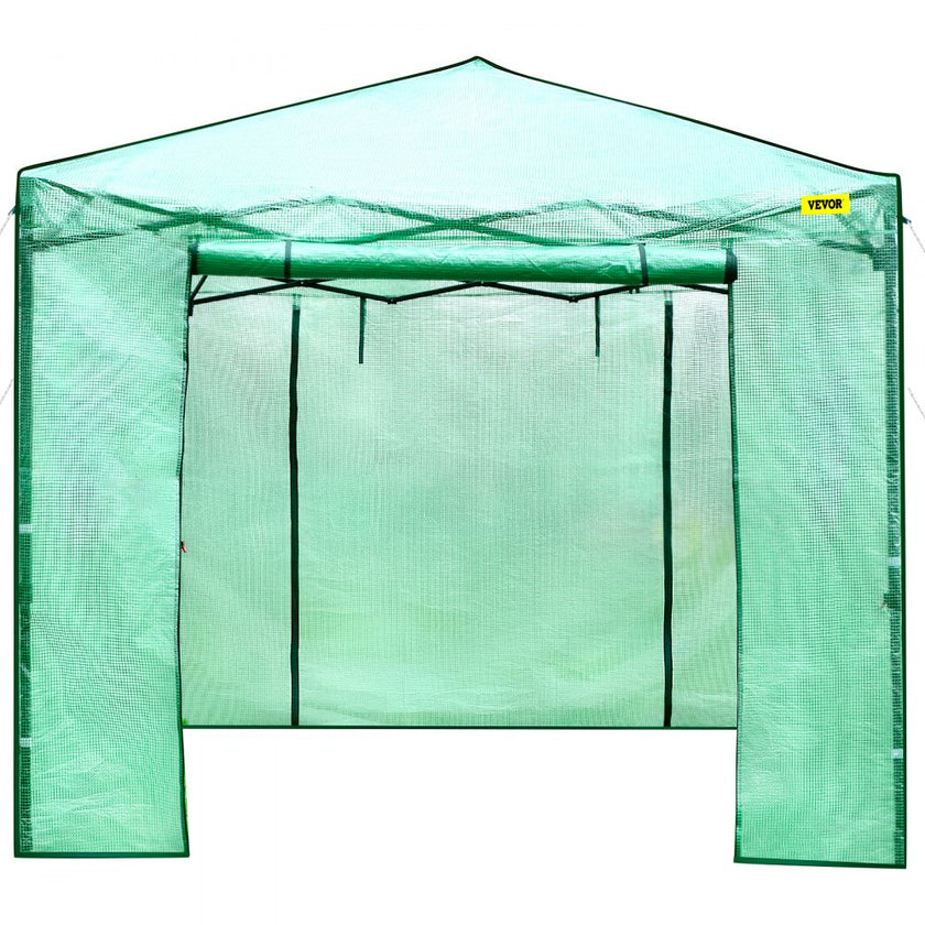 Vevor Walk-in Greenhouse Portable Pop-up Garden 12x8ft W/roll-up Doors & Windows
