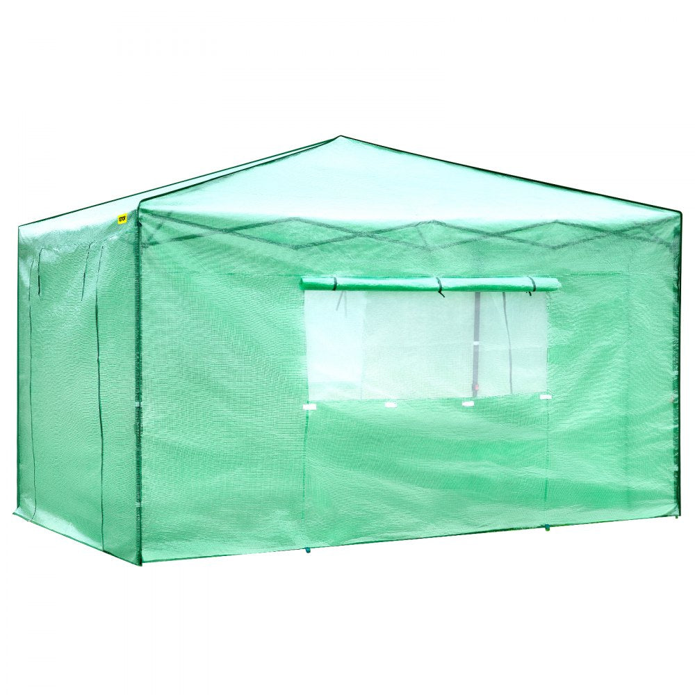 Vevor Walk-in Greenhouse Portable Pop-up Garden 12x8ft W/roll-up Doors & Windows