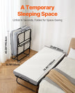 VEVOR Rollaway Bed Folding Bed with 4 inches Foam Mattress for Adults & Guest
