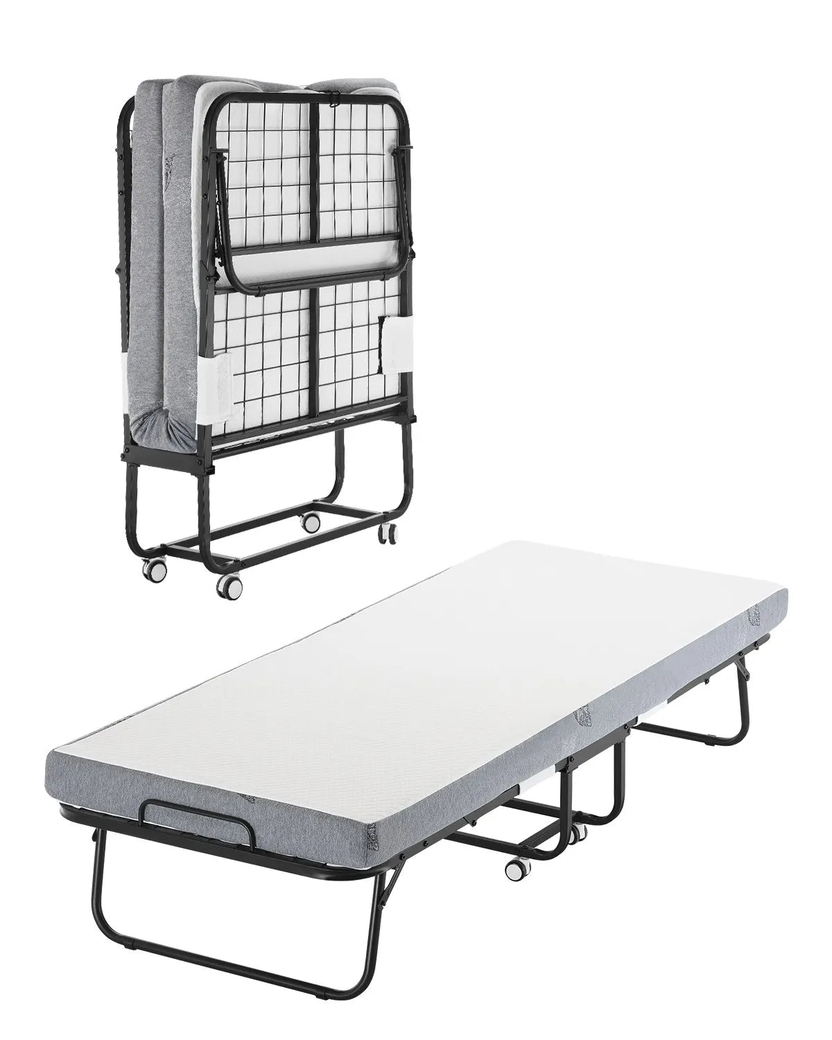 VEVOR Rollaway Bed Folding Bed with 4 inches Foam Mattress for Adults & Guest