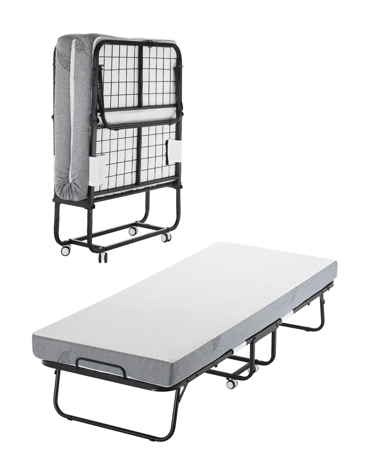 VEVOR Rollaway Bed Folding Bed with 5 inches Foam Mattress for Adults & Guest