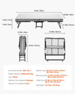 VEVOR Rollaway Bed Folding Bed with 4 in Foam Mattress for Adults and Guest