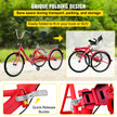 VEVOR Tricycle Adult 24’’ Wheels Adult Tricycle 1-Speed 3 Wheel Bikes For Adults Three Wheel Bike For Adults Adult Trike Adult Folding Tricycle Foldable Adult Tricycle 3 Wheel Bike Trike For Adults