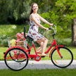 VEVOR Tricycle Adult 24’’ Wheels Adult Tricycle 1-Speed 3 Wheel Bikes For Adults Three Wheel Bike For Adults Adult Trike Adult Folding Tricycle Foldable Adult Tricycle 3 Wheel Bike Trike For Adults