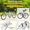 VEVOR Tricycle Adult 26’’ Wheels Adult Tricycle 1-Speed 3 Wheel Bikes For Adults Three Wheel Bike For Adults Adult Trike Adult Folding Tricycle Foldable Adult Tricycle 3 Wheel Bike Trike For Adults