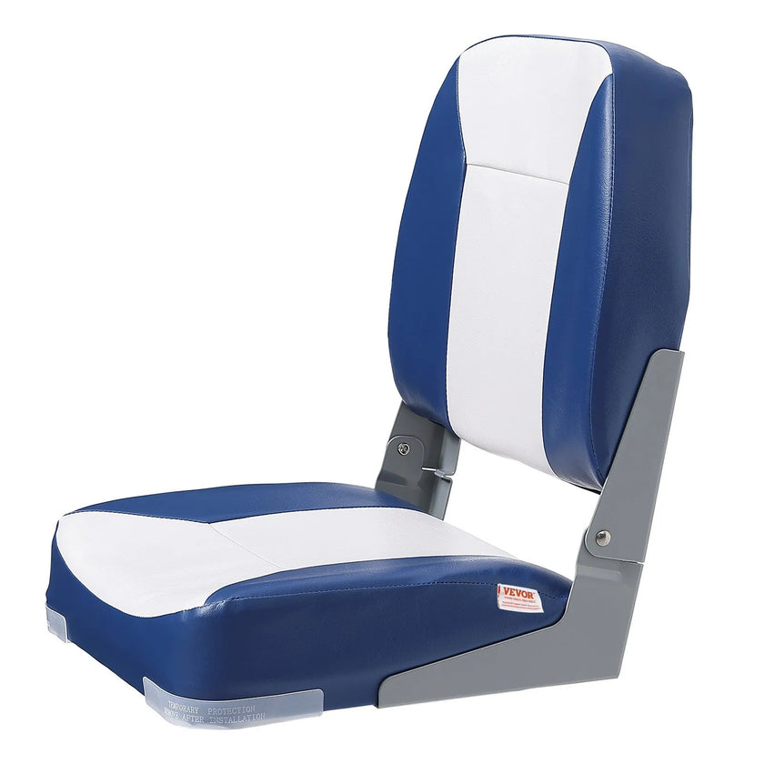 VEVOR Boat Seat Low Back Fold-Down Fishing Boat Seat Chair with Sponge Padding