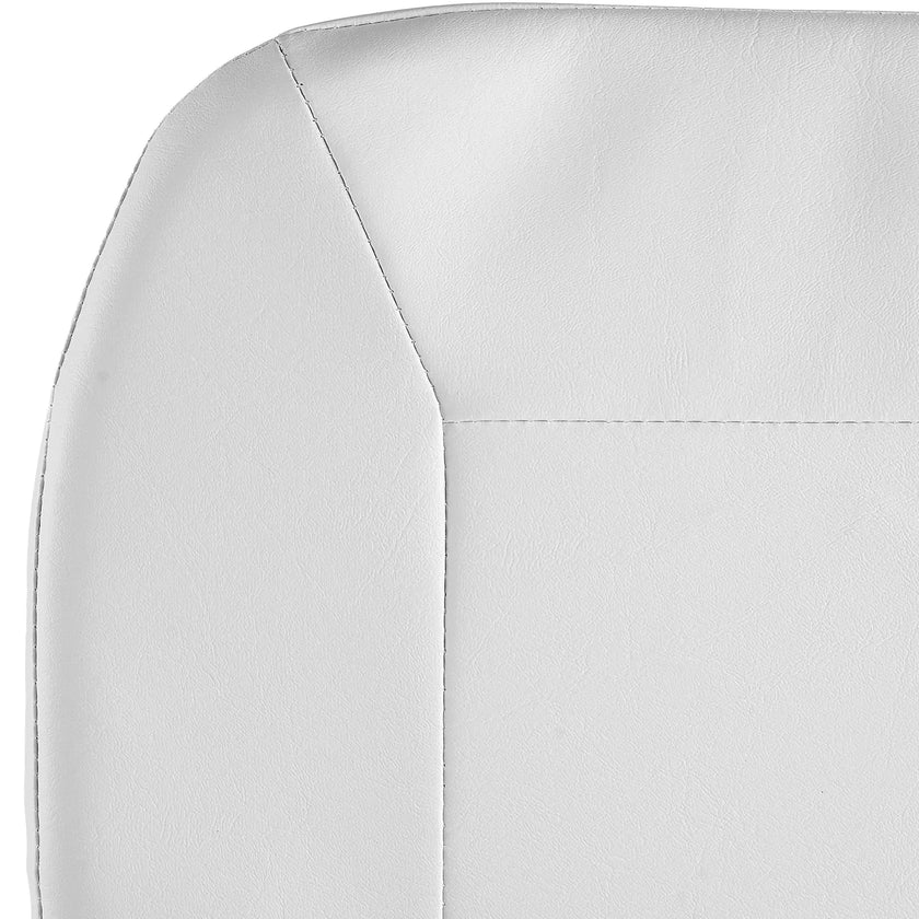 VEVOR Boat Seat, Low Backrest, Folding Fishing Boat Seat with Thickened Sponge Cushion & Waterproof PVC Leather, Aluminum Alloy Hinges, Flip Up Boat Seat for Fishing Boats, Yachts, Ships, White