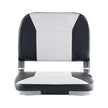 VEVOR Boat Seat, Low Backrest, Folding Fishing Boat Seat with Thickened Sponge Cushion & Waterproof PVC Leather, Aluminum Alloy Hinges, Flip Up Boat Seat for Fishing Boats, Yachts, Ships, Black & Grey