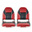 VEVOR Boat Seat High Backrest Folding Boat Seat Sponge Cushion Black & Red