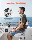 VEVOR Boat Seat High Backrest Flip Up Boat Seat Sponge Cushion Black & Grey