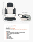 VEVOR Boat Seat High Backrest Flip Up Boat Seat Sponge Cushion Black & Grey