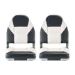 VEVOR Boat Seat High Backrest Flip Up Boat Seat Sponge Cushion Black & Grey