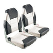 VEVOR Boat Seat High Backrest Flip Up Boat Seat Sponge Cushion Black & Grey