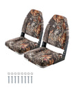 VEVOR Boat Seat High Backrest Flip Up Boat Seat Sponge Cushion Camouflage