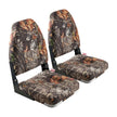 VEVOR Boat Seat High Backrest Flip Up Boat Seat Sponge Cushion Camouflage
