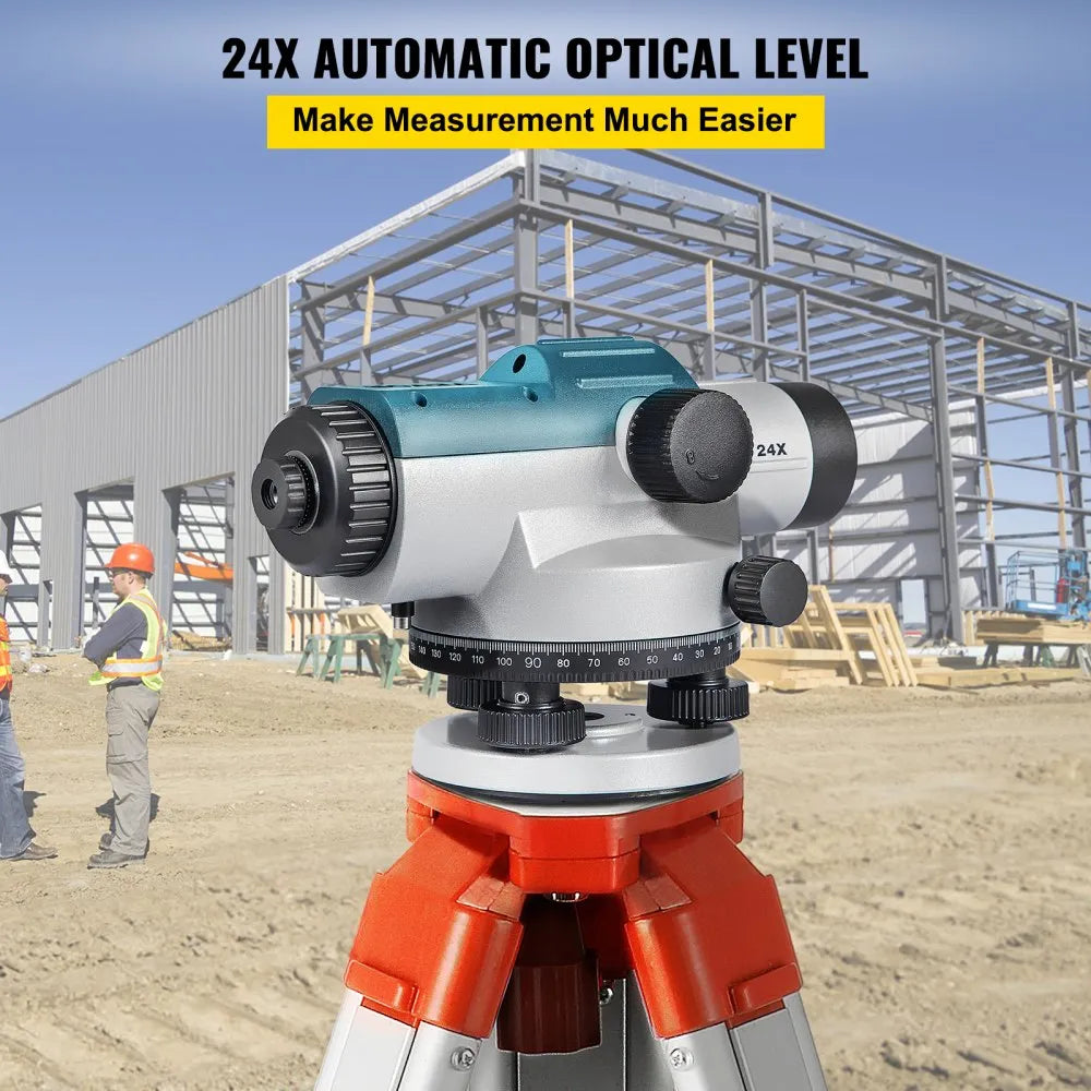 VEVOR Automatic Optical Level 24X Optical Level Kit Waterproof w/Compensator