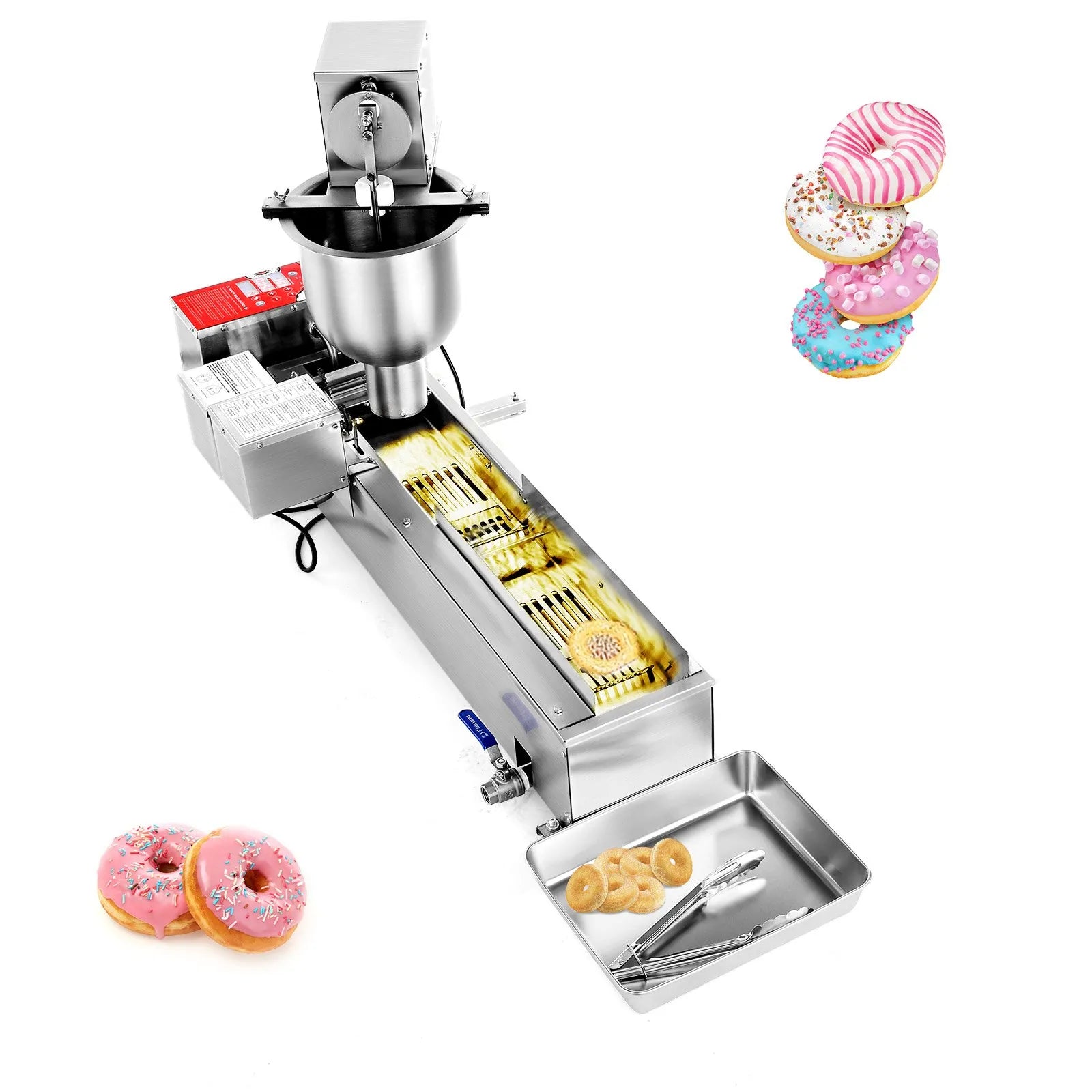 VEVOR Commercial Automatic Donuts Machine Doughnut Maker Single Row 90 PCS/H
