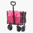 VEVOR Collapsible Wagon Carts 120L & 225LBS Heavy Duty Folding Garden Cart Pink