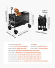 VEVOR Double Decker Wagon Collapsible 300L & 450 lbs Heavy Duty Folding Cart