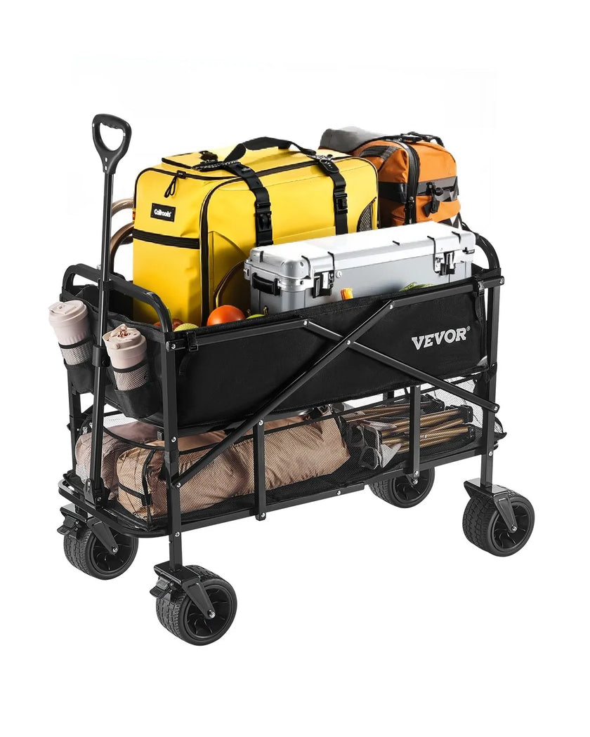 VEVOR Double Decker Wagon Collapsible 300L & 450 lbs Heavy Duty Folding Cart